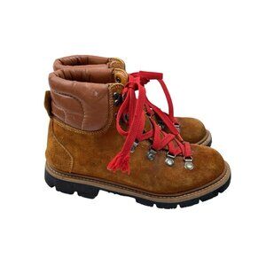 *Sport Step Boots Womens 8 Brown Suede Leather Lace Hiking Mountain Corpcore Vtg